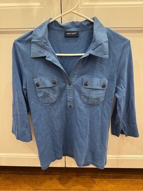 Saint James Light Blue Collared Tee